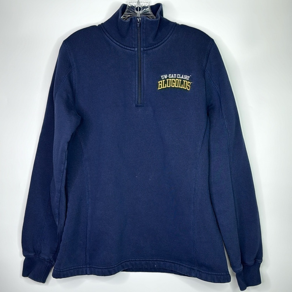 Sport Tek UW Eau Claire Bluegolds Navy Blue Sweatshirt Medium